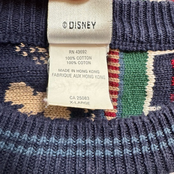 Vintage 90s Disney Mickey Mouse 3D knit sweater Coogi style XL Mens - Picture 9 of 10